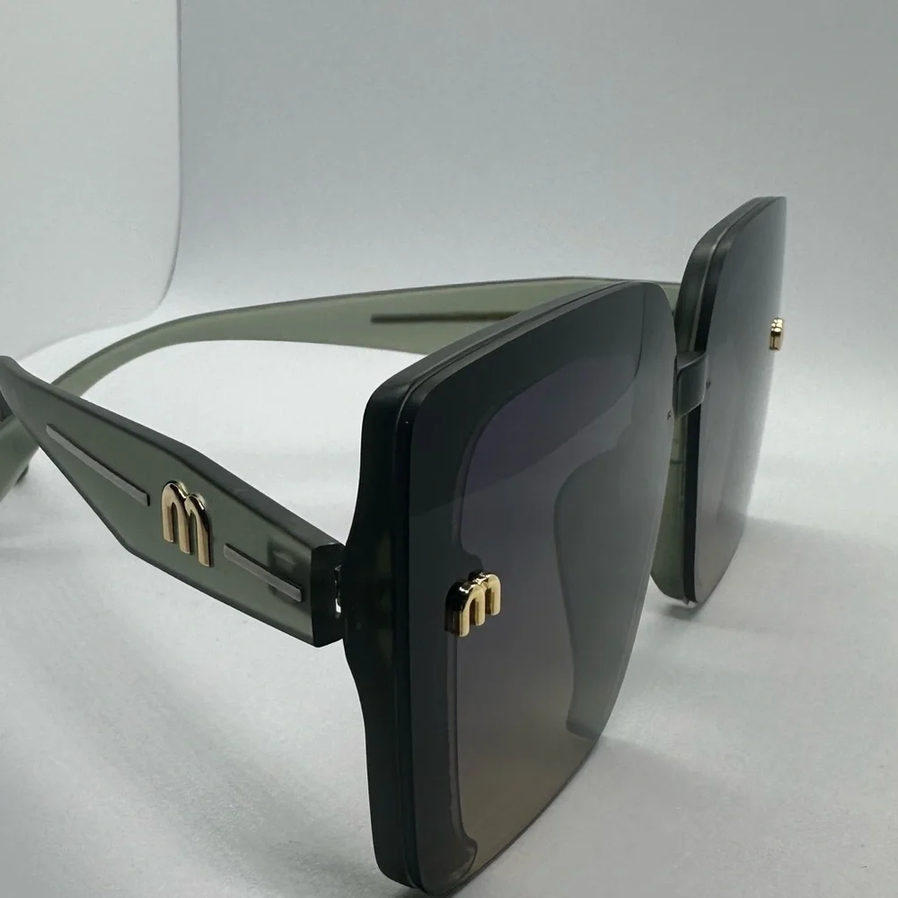 Oversized Square Sunglasses, Gradient Lens, UV Protection, M